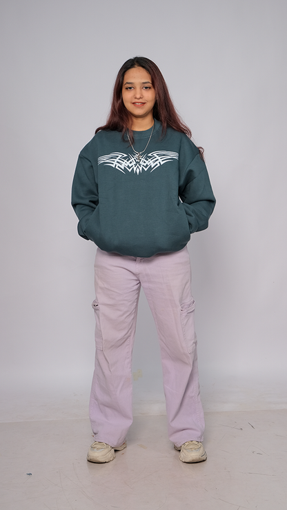 Teal Unisex Oversized Sweatshirt