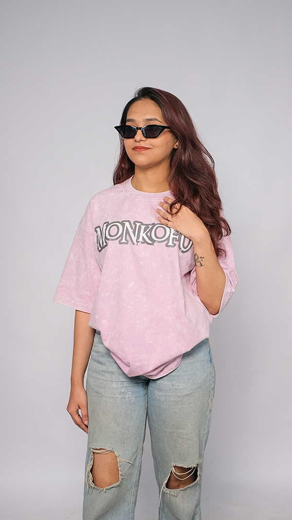 Lavender Acid Wash Unisex Oversized T-Shirt