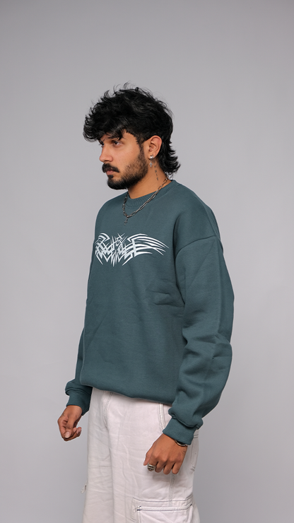 Teal Unisex Oversized Sweatshirt