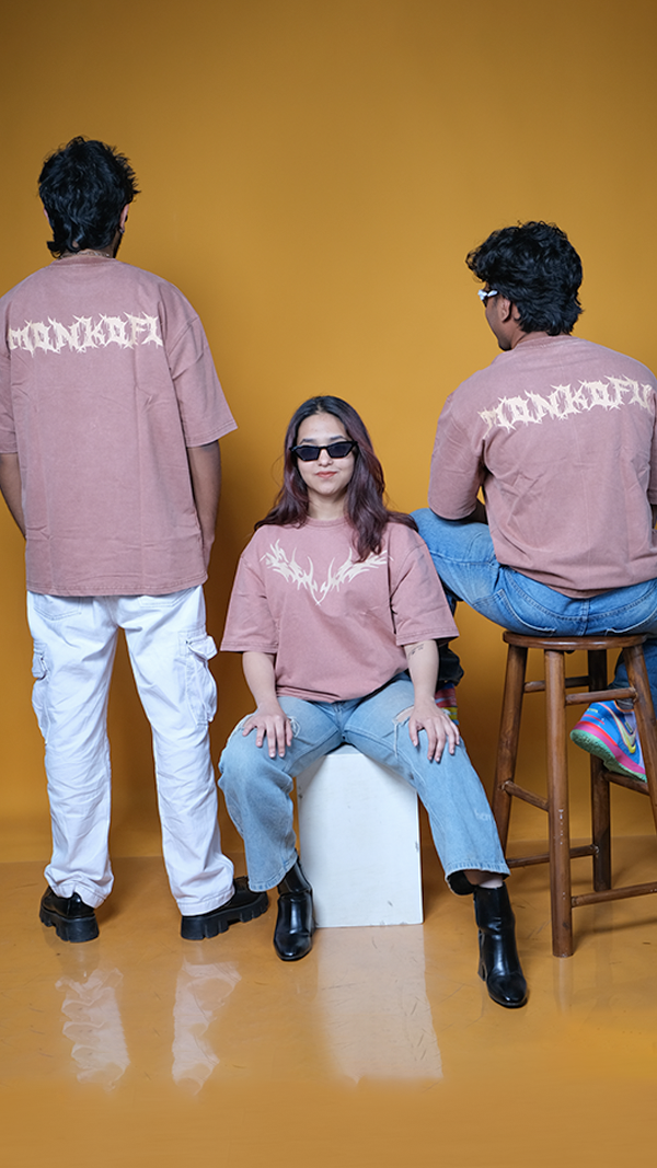 Rust Acid wash Unisex Oversized T-Shirt